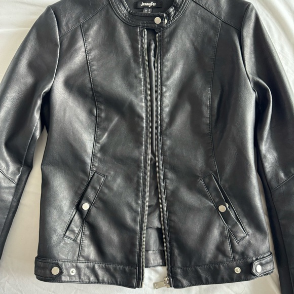 Jennyfer Black Faux Leather Jacket - Picture 7 of 7